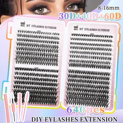 segmented eyelash cluster set