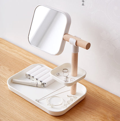 Cosmetics Storage Box with Mirror