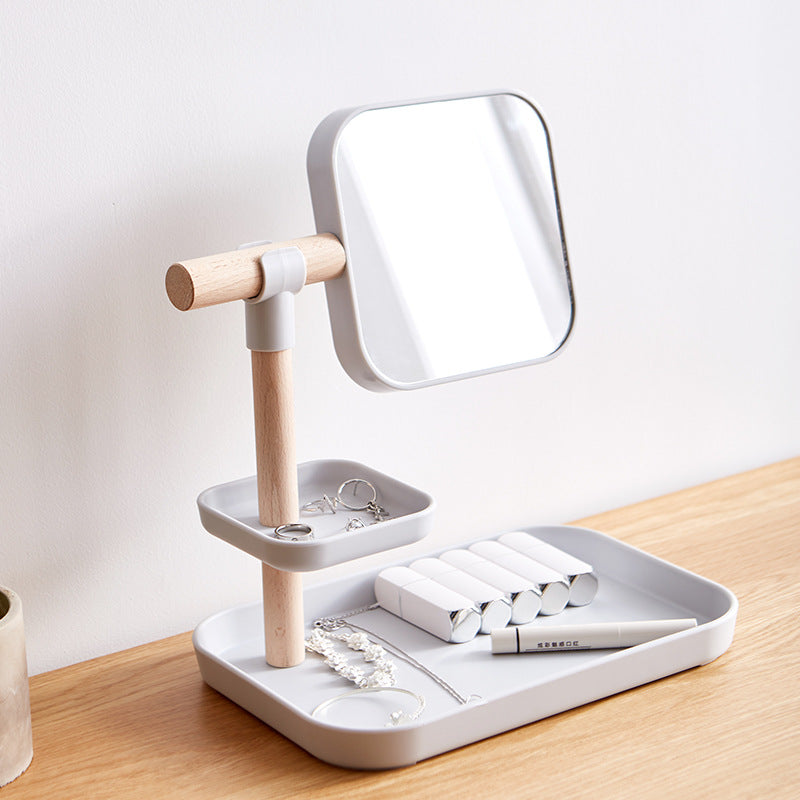 Cosmetics Storage Box with Mirror