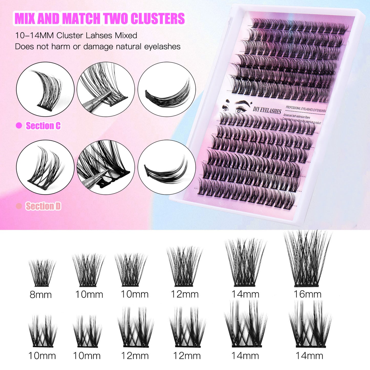 Segmented Lash Clusters 12 Rows Of 150 Segmented Lashes In Clusters