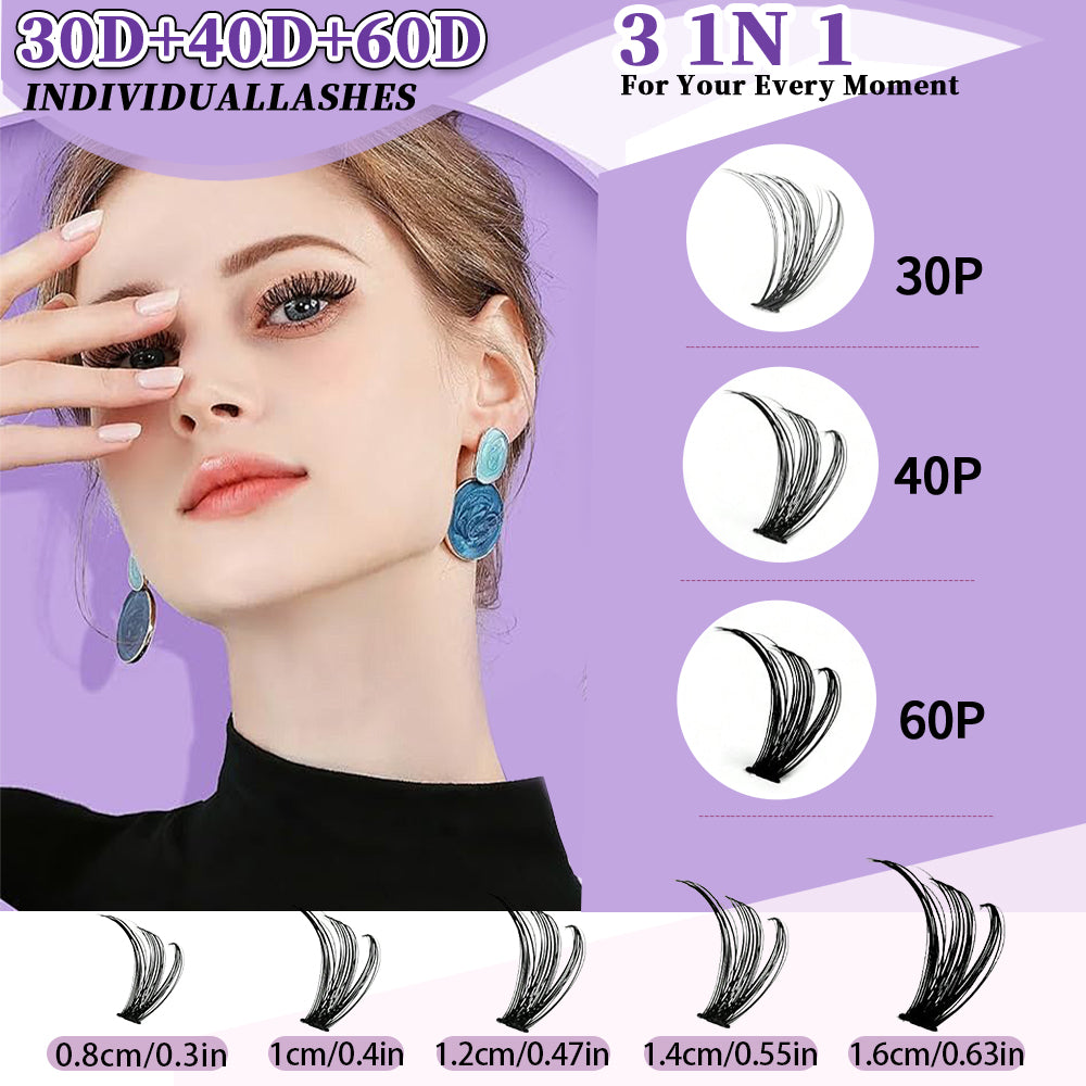 Segmented Eyelash Cluster set 32 Rows Of Eyelashes Book Cluster 640
