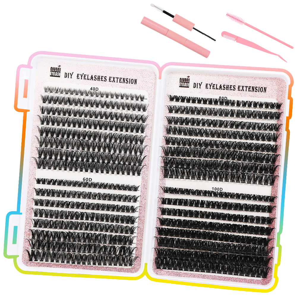 Segmented Eyelash Cluster set 32 Rows Of Eyelashes Book Cluster 640