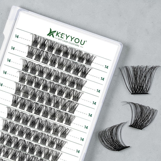 Y11 D Curl Lash Clusters 14mm – 96pcs