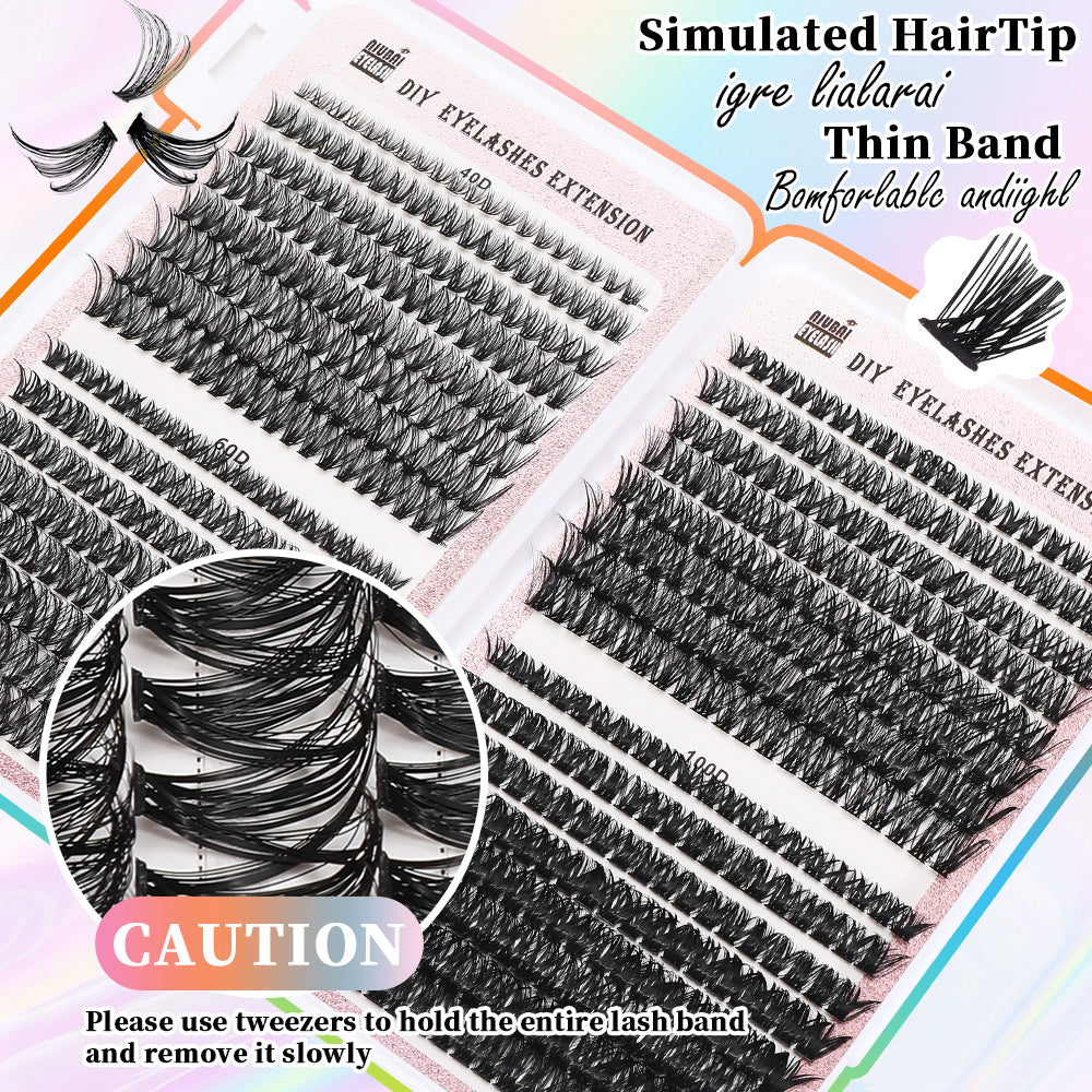 Segmented Eyelash Cluster set 32 Rows Of Eyelashes Book Cluster 640