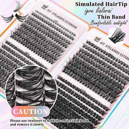 Segmented Eyelash Cluster set 32 Rows Of Eyelashes Book Cluster 640